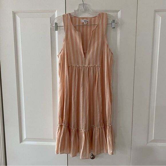 Lemlem Taytu Bib Peach Dress - Picture 2 of 9